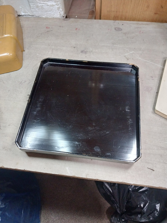 오래된 일본 원목 미니 차탁과 정종잔 세트