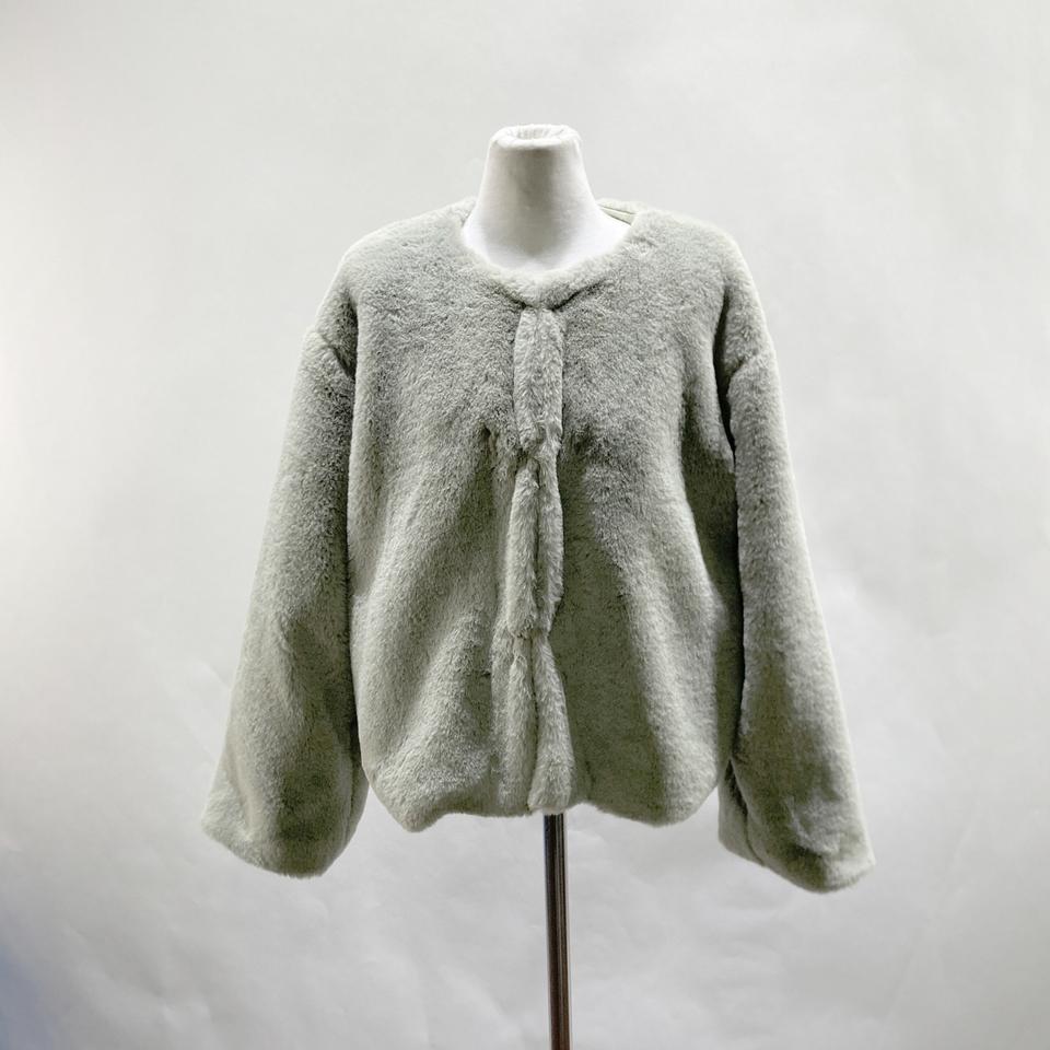 여성 퍼자켓 올리브그린 최상 free 영구제