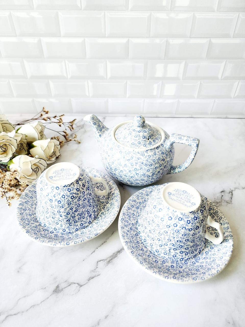 버얼리 티팟.찻잔 2인조 세트