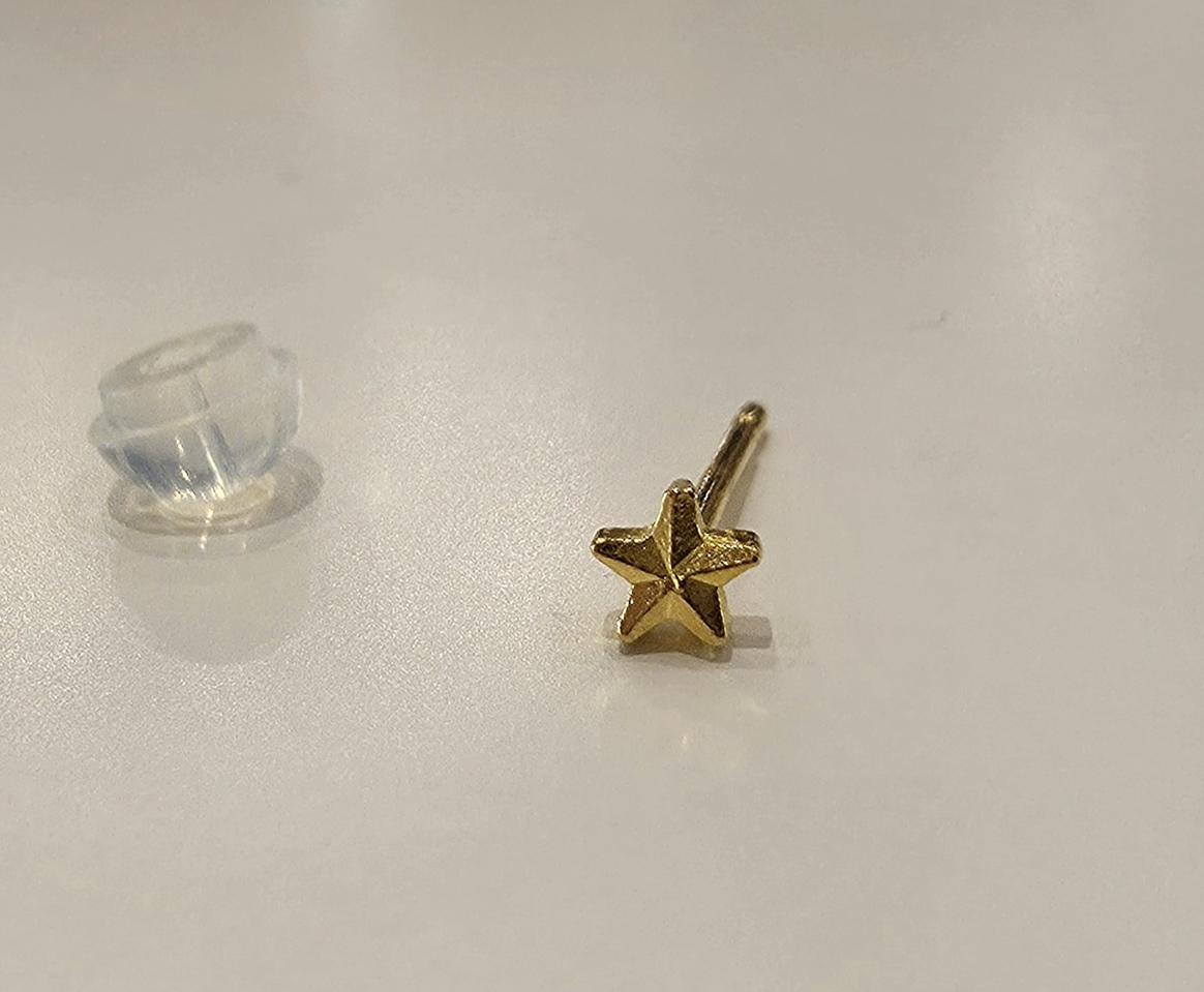 순금_별 귀걸이 하나