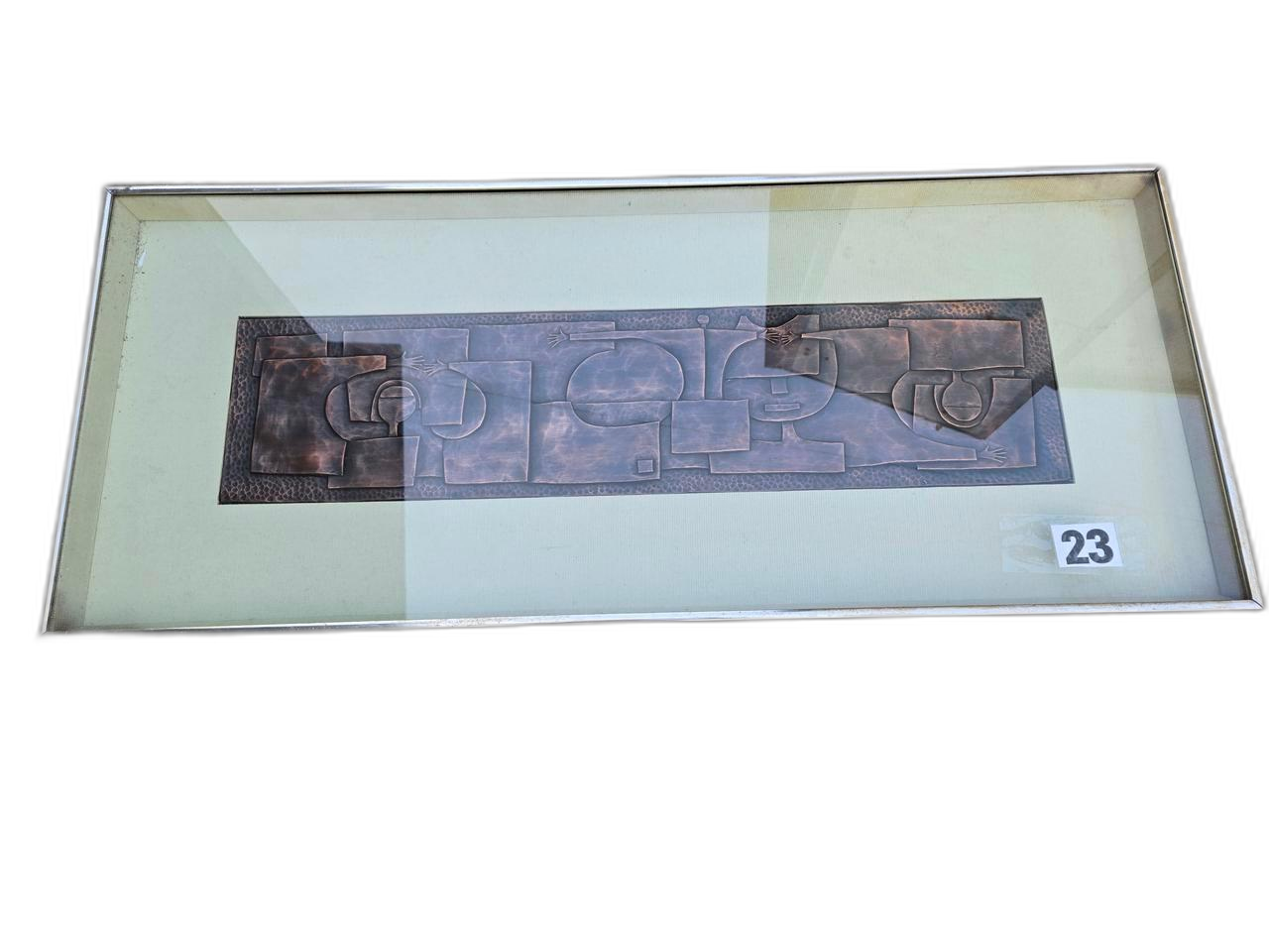 12484. 동판 조각 액자