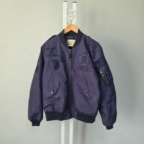 아비렉스 블루종 점퍼 퍼플 패치