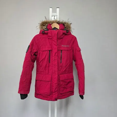 디스커버리 익스페디션 여성 패딩 레드