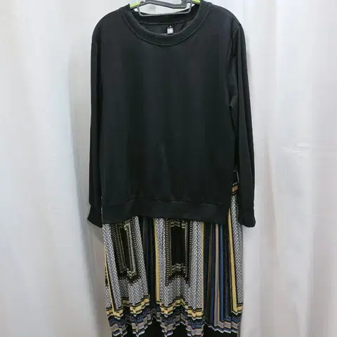 여성 레이어드 주름치마 원피스