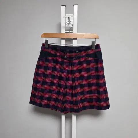 임페리얼골프 체크치마반바지