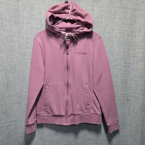 캘빈클라인 핑크 여성 기모 후드집업 M