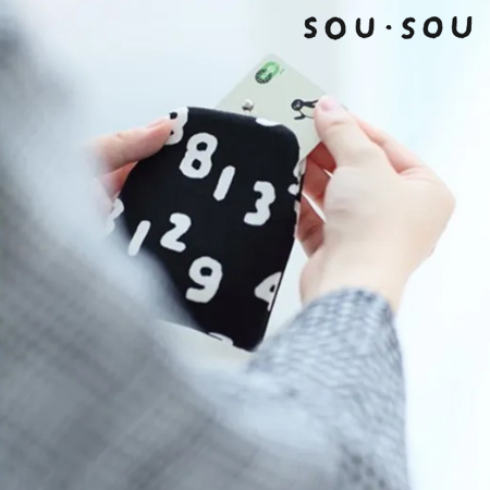 [정품] SOUSOU KYOTO 소우소우 숫자패턴 가마구치 동전지갑