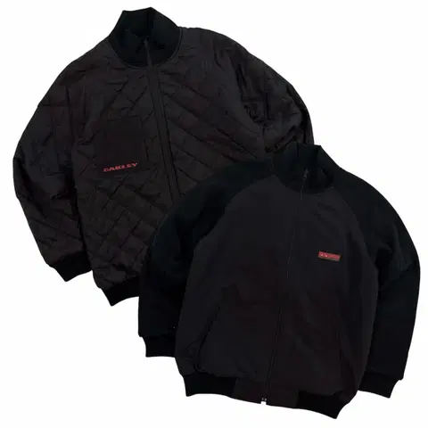 00s 오클리 아카이브 리버시블 니트 퀼팅자켓