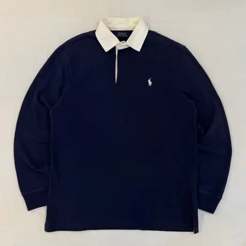 폴로 랄프로렌 럭비티 롱슬리브 카라티 네이비