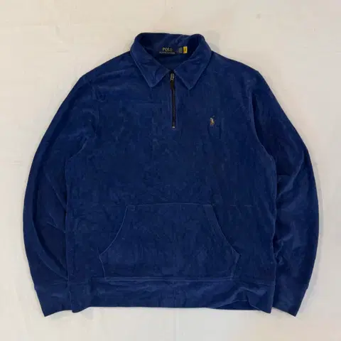 최신형) 폴로 랄프로렌 코듀로이 하프집업 니트 블루