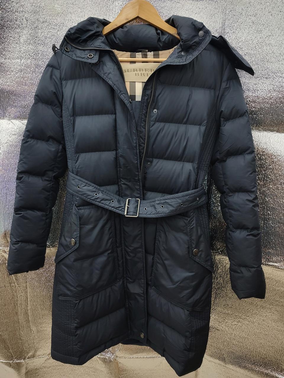 버버리 브릿여성후드롱패딩XS 네이비색상(정품)