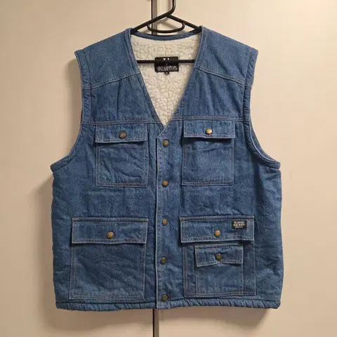 Valiantas 플리스 워크 데님 베스트 조끼 L(100)