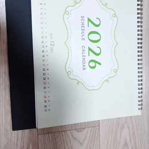 26년=내년도) 탁상달력,메모가능 캘린더 고급 심플 깔끔 업무용 스캐쥴러