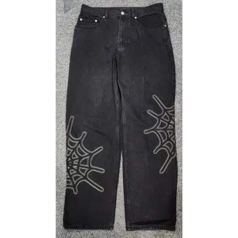 디스이즈네버댓 아카이브 웹 거미줄 자수 데님팬츠 바지 M