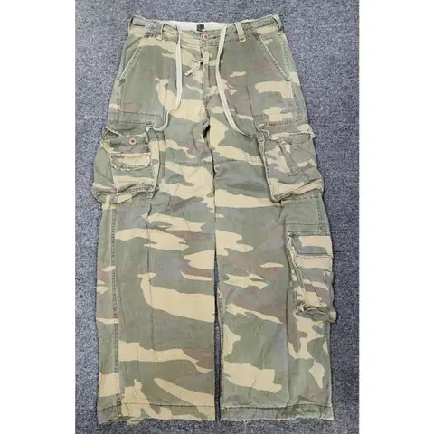 KUZI 71 쿠지71 빈티지 카모플라쥬 카모 카고 팬츠 바지 34