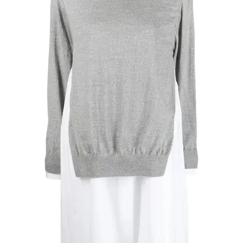 준지 레이어드 스웨터 울 니트 셔츠드레스 프리사이즈