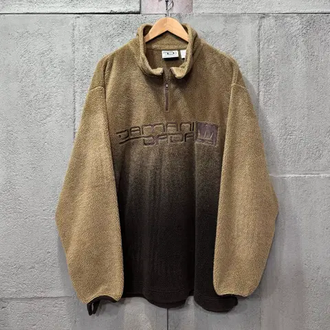 [2XL] 90s 다마니 다다 반집업 후리스