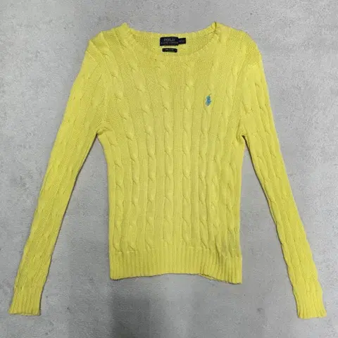 폴로 랄프로렌 옐로우 케이블 니트 S