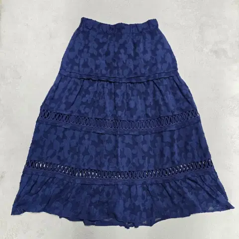 Anna sui 안나수이 네이비 자카드 롱 스커트