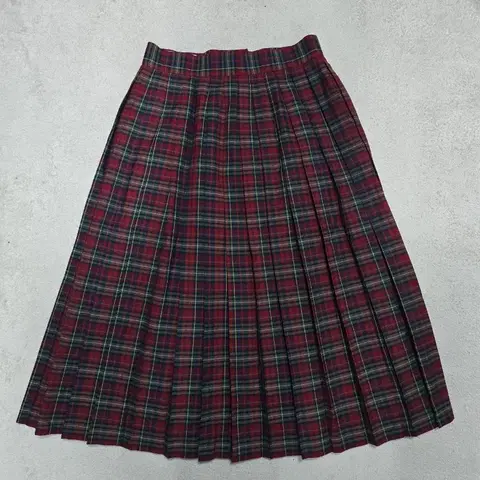 J.Press 제이프레스 체크패턴 미디 치마