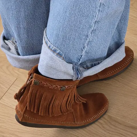 미네통카 X 어스뮤직 하이탑 백 집 모카신 240