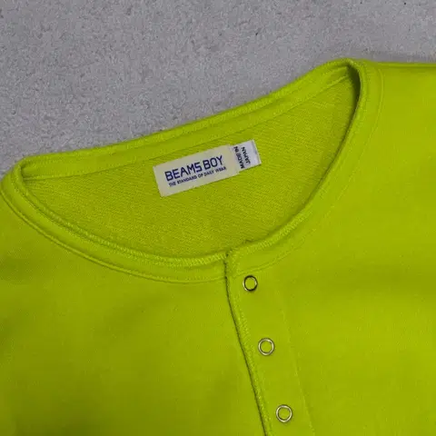 Beamsboy 빔즈보이 형광 헨리넥 스웨트 가디건 2사이즈