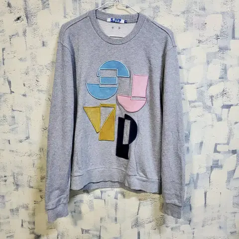 sjyp 한섬 패치로고 맨투맨 s