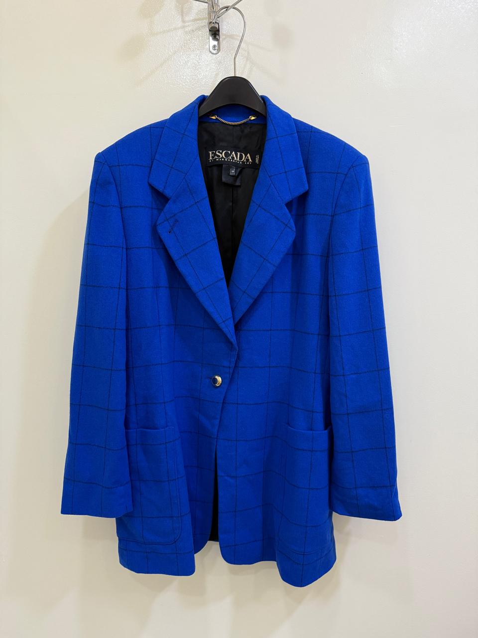 에스까다 체크 모 자켓 정품