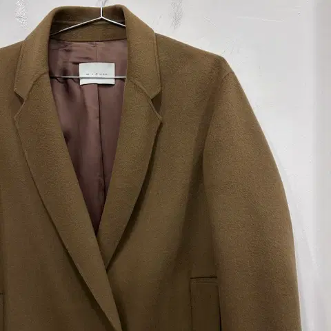 미샤 울케시미어블랜드 히든버튼 롱코트