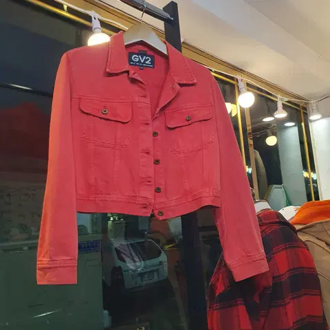GV2 이탈리안 클래식 청자켓 레드컬러 여성 55~77사이즈