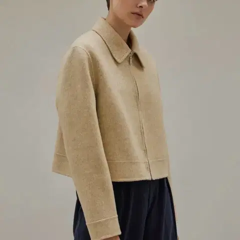 앤니즈 핸드메이드 크롭 울자켓