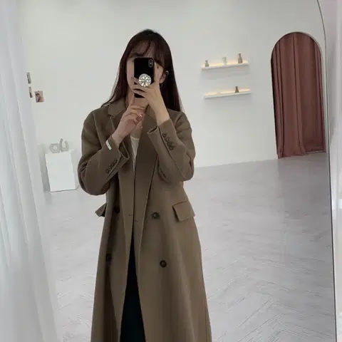 쏭라벨 더블 핸드메이드 울코트