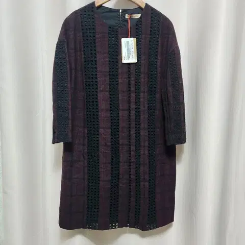 새상품 질바이질스튜어트 체크 펀칭 원피스택가358000