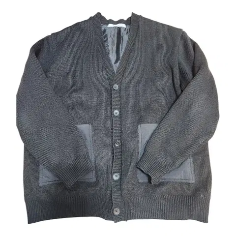 에잇세컨 블랙 니트 포켓 가디건