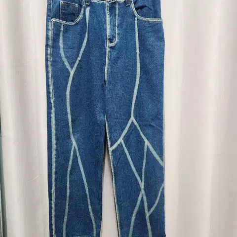 LANEunisex 패턴 데님 청바지