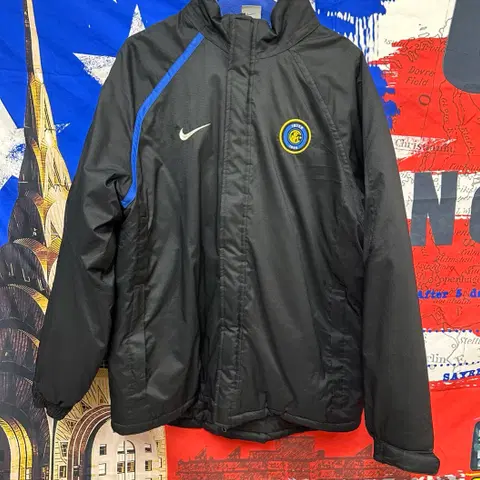 s급 올드스쿨 나이키 인터밀란오버핏 패딩점퍼s90