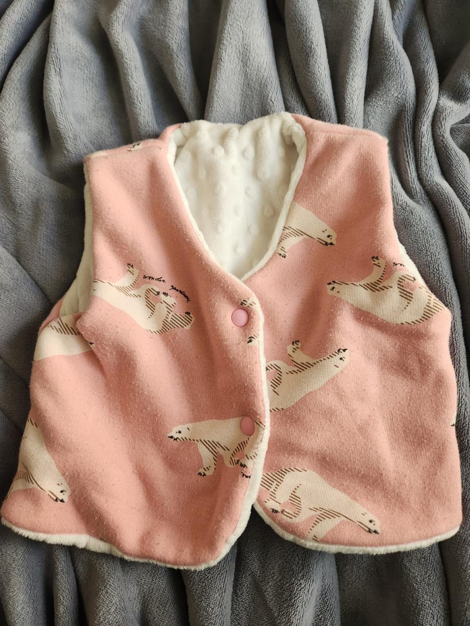 80겨울안감보들단일반핑크조끼