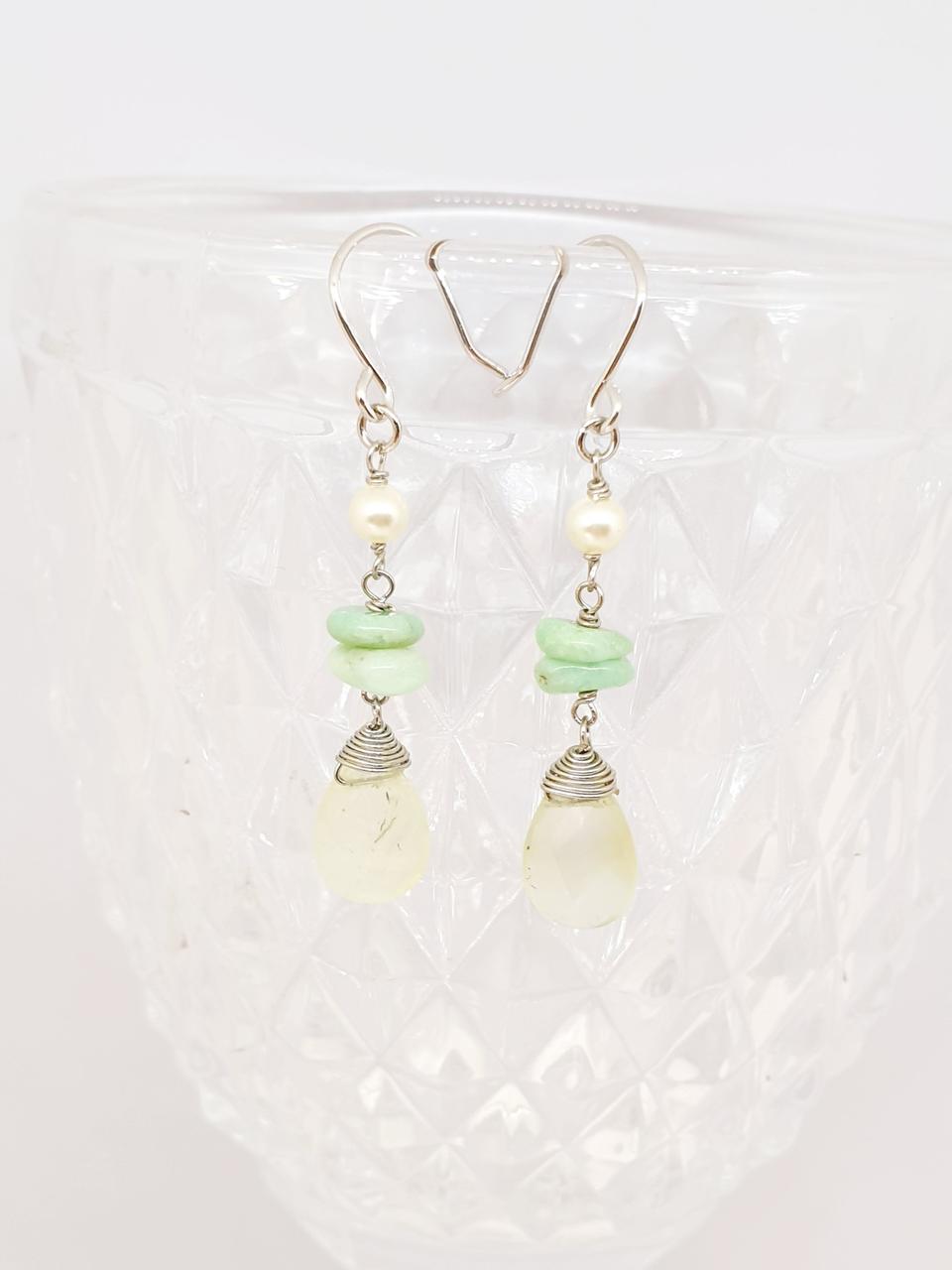 프레나이트&크리소프레이즈 귀걸이