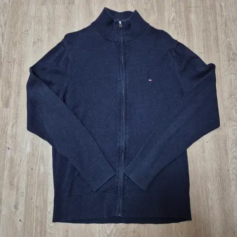 타미힐피거 미니플래그 니트집업