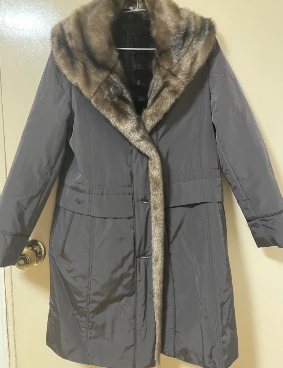 (새상품) 모피 롱 코트