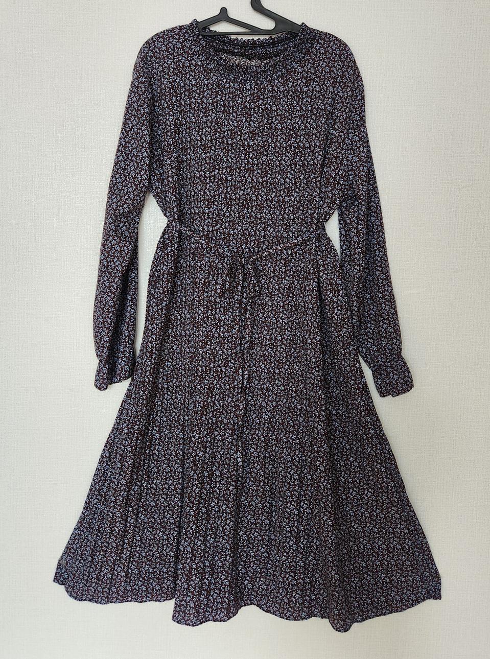 (새상품) 의류 여성 원피스 블루브라운 프리사이즈