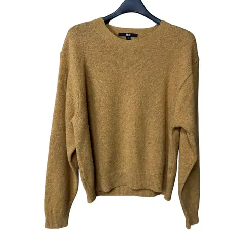 M 유니클로 여성 머스타드 울 니트 스웨터