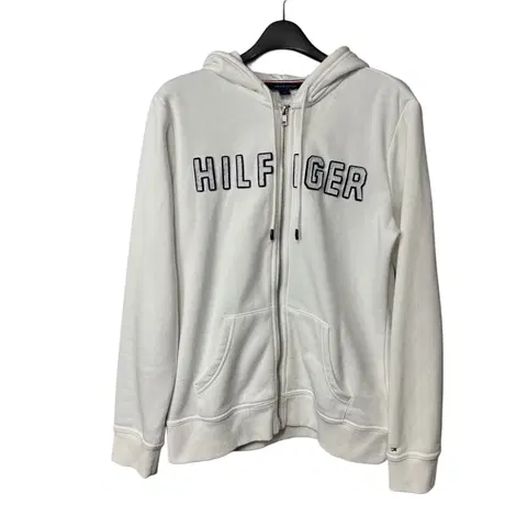S 타미힐피거 여성 화이트 후드 집업