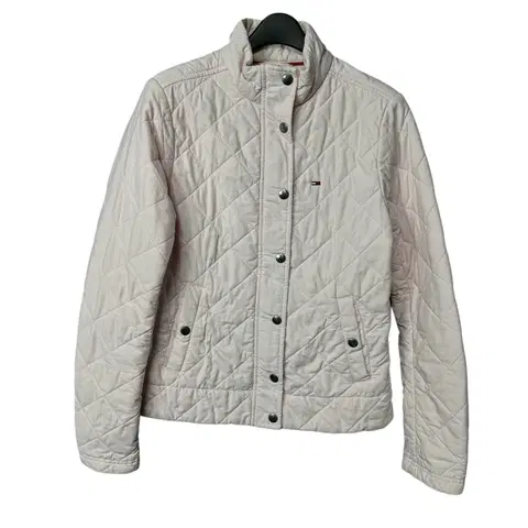 S 타미힐피거 여성 핑크 퀄팅 자켓