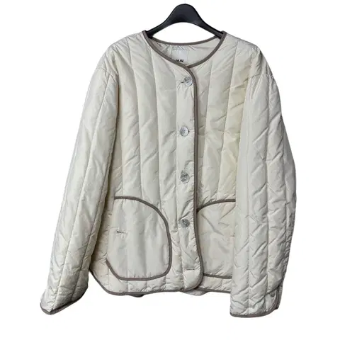 L JAJU 자주 여성 아이보리 패디드 자켓