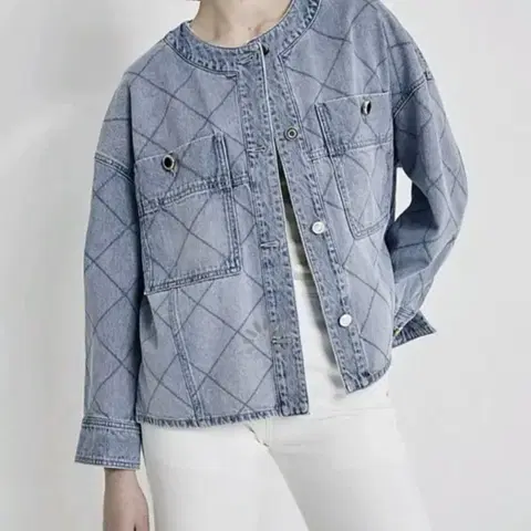 시스템 루즈핏 데님 자켓