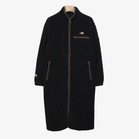 [100] 노스페이스 블랙 플리스 롱코트