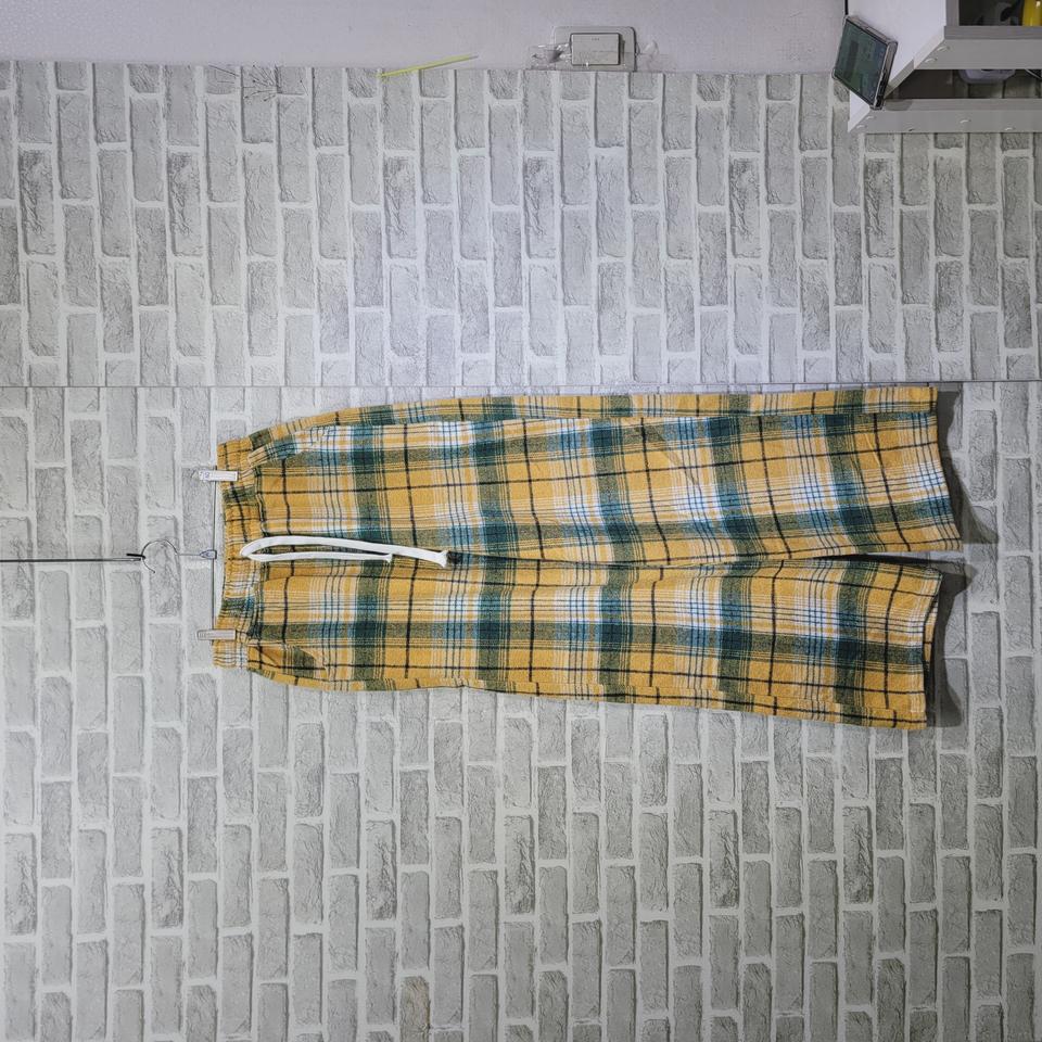 ㅎ40 옐로체크 팬츠