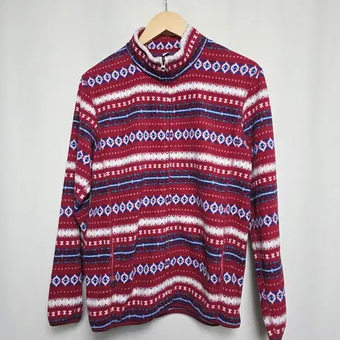 [uniqlo] 여성 패턴 플리스집업 L