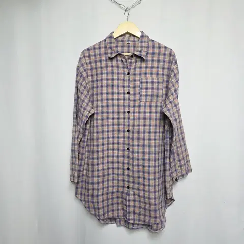 [vintage] 여성 오버핏 롱 셔츠남방 FREE